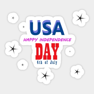 USA happy independence day 4th of July Sticker